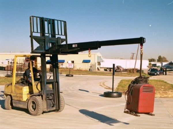 Jib Boom in use Jib Boom in use